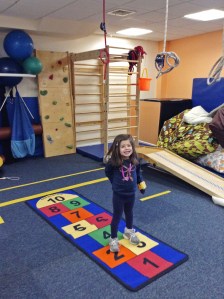 a girl enjoying therapy session